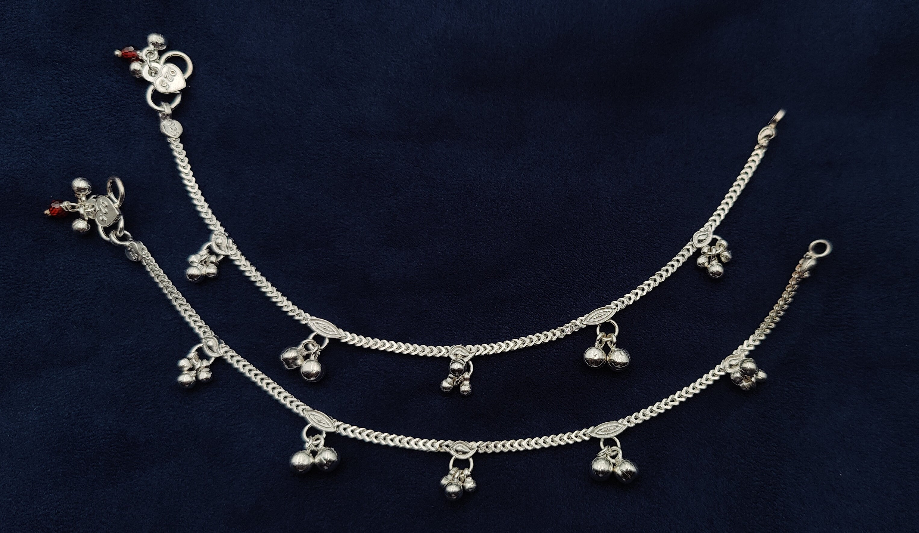 Silver 925 Ghungroo Anklet for Kids