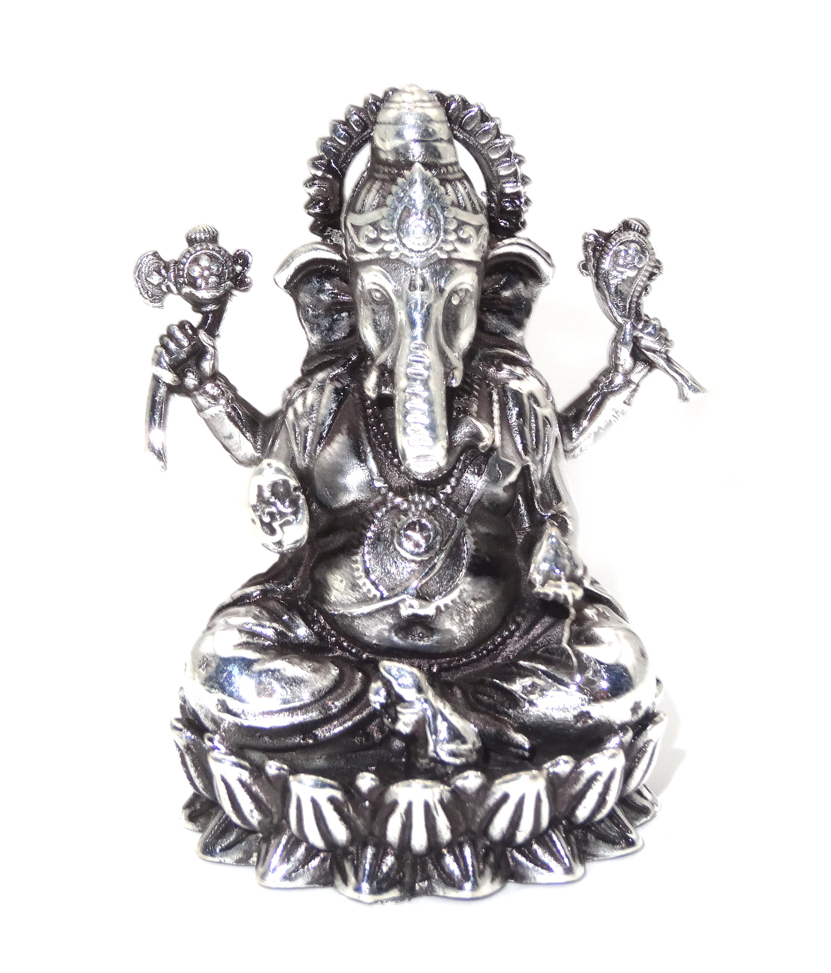 lord ganesha idol, oxidised silver, silver ganesha, silver ganesh ji