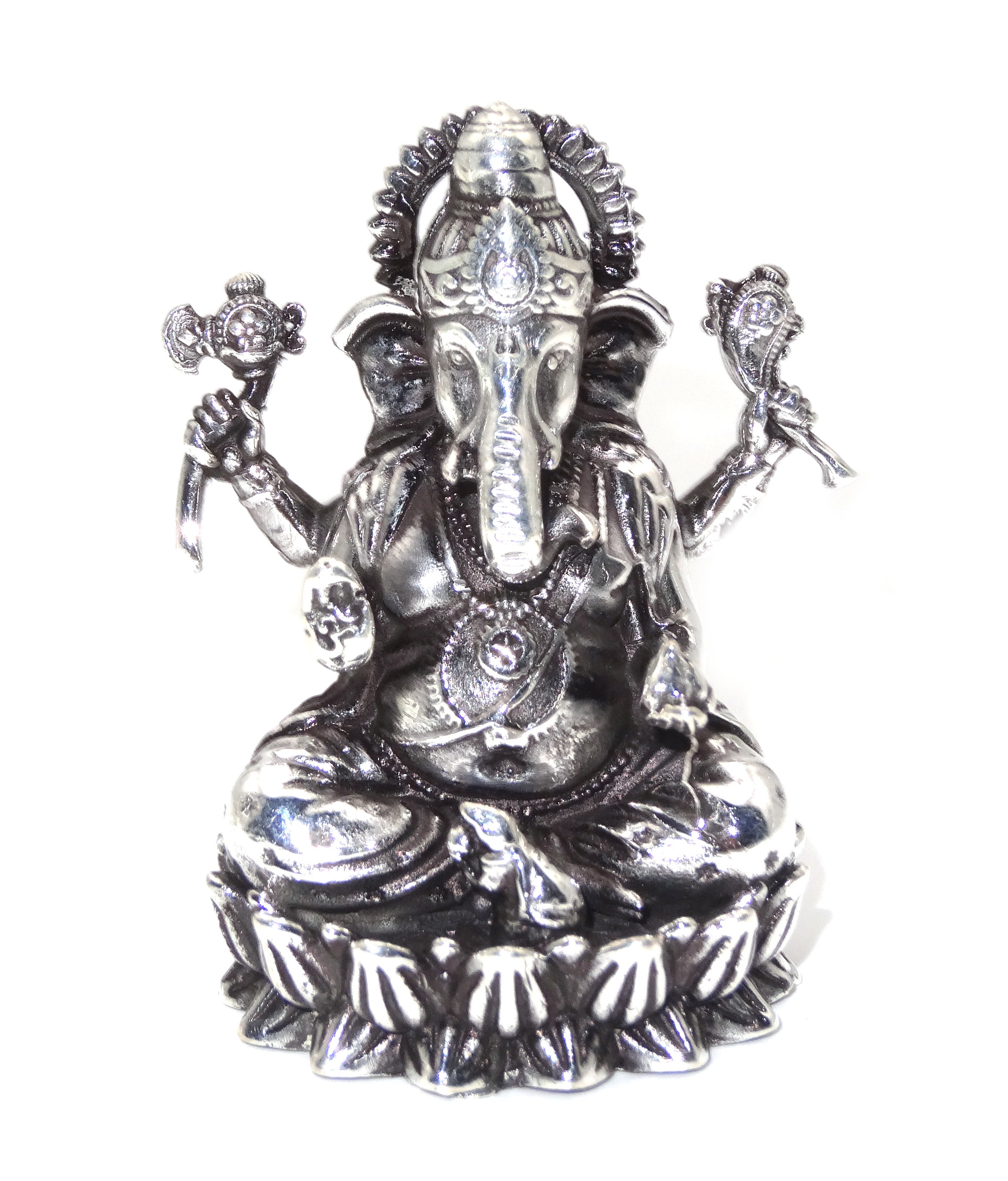 Silver Oxidised Lord Ganesha Idol silver-oxidised-lord-ganesha-idol