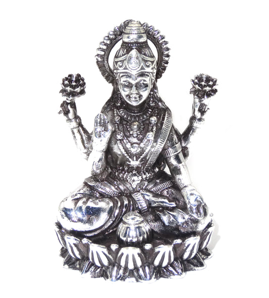silver godess lakshmi, goddess lakshmi, pure silver lakshmi ji, pure silver lakshmi idol, diwali pooja items