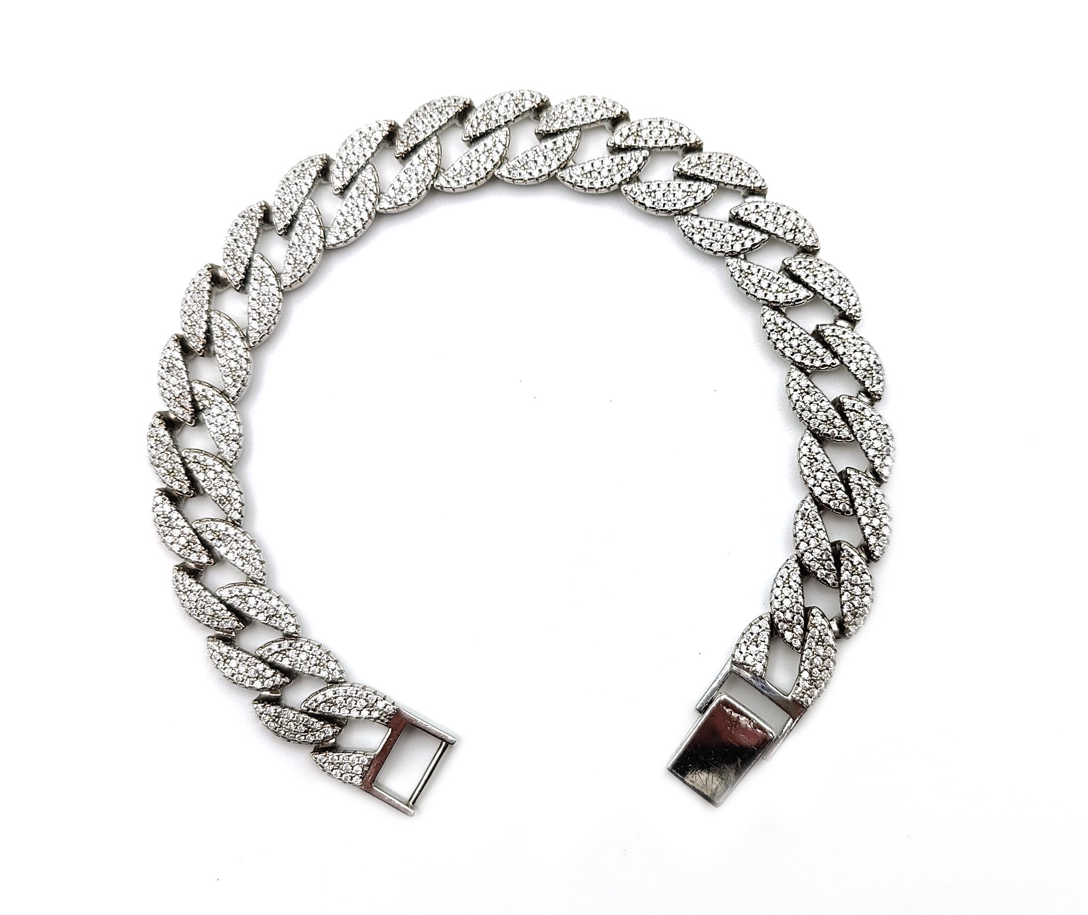 silver bracelet zircon bracelet bracelet for men
