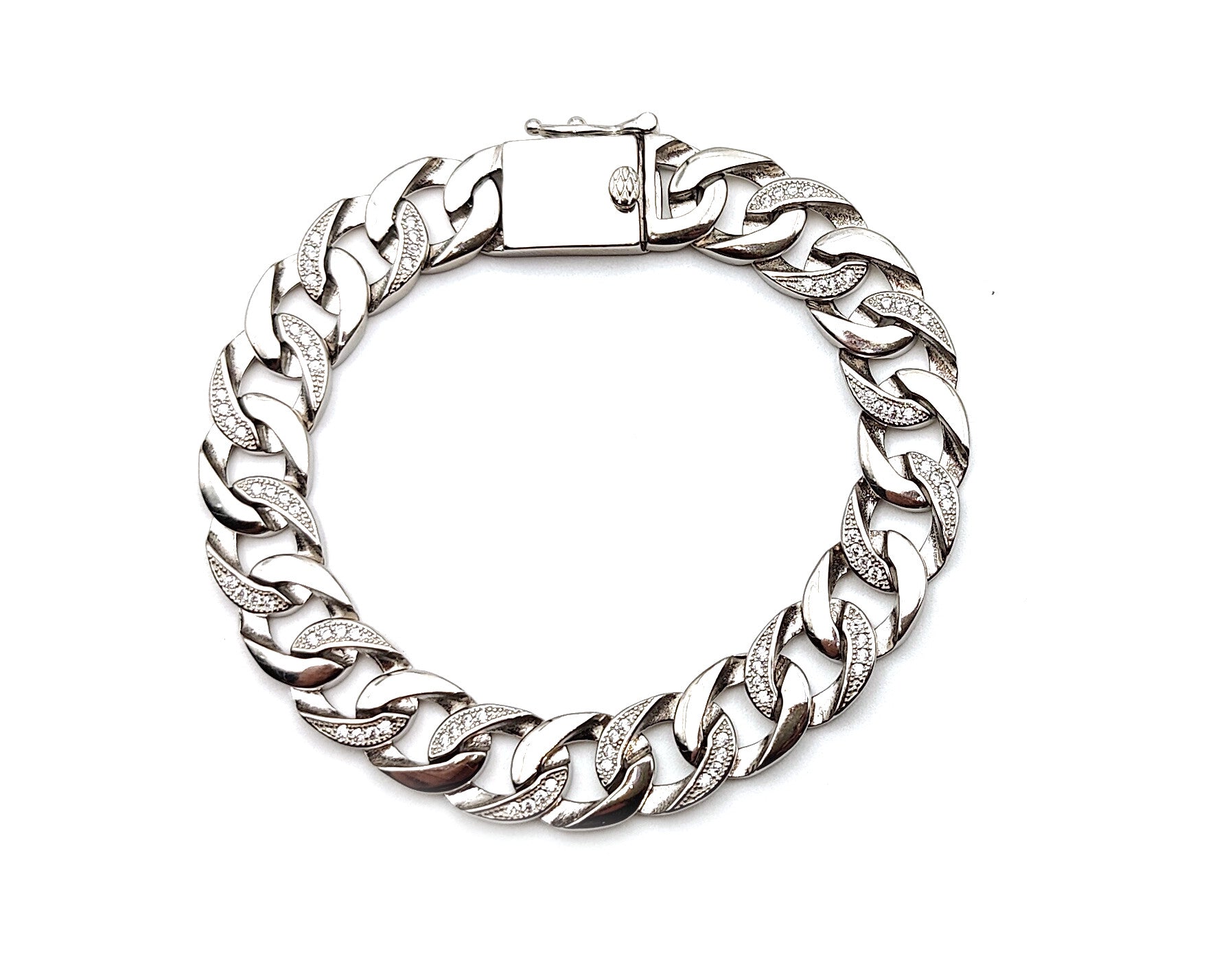 silver zircon bracelet