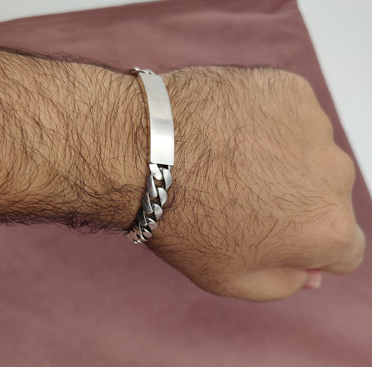 silver customisable bracelet silver bracelet for men 925 silver jewellery