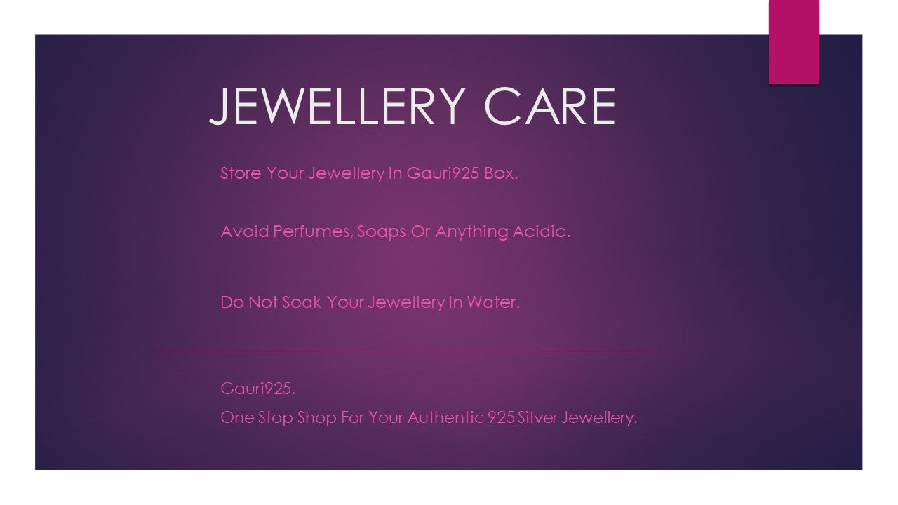 jewellery care for Gauri925
