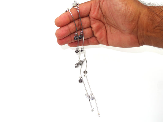 silver anklet view