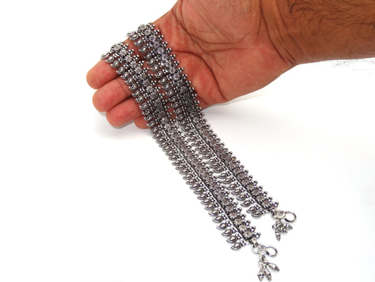 silver anklet 3D view