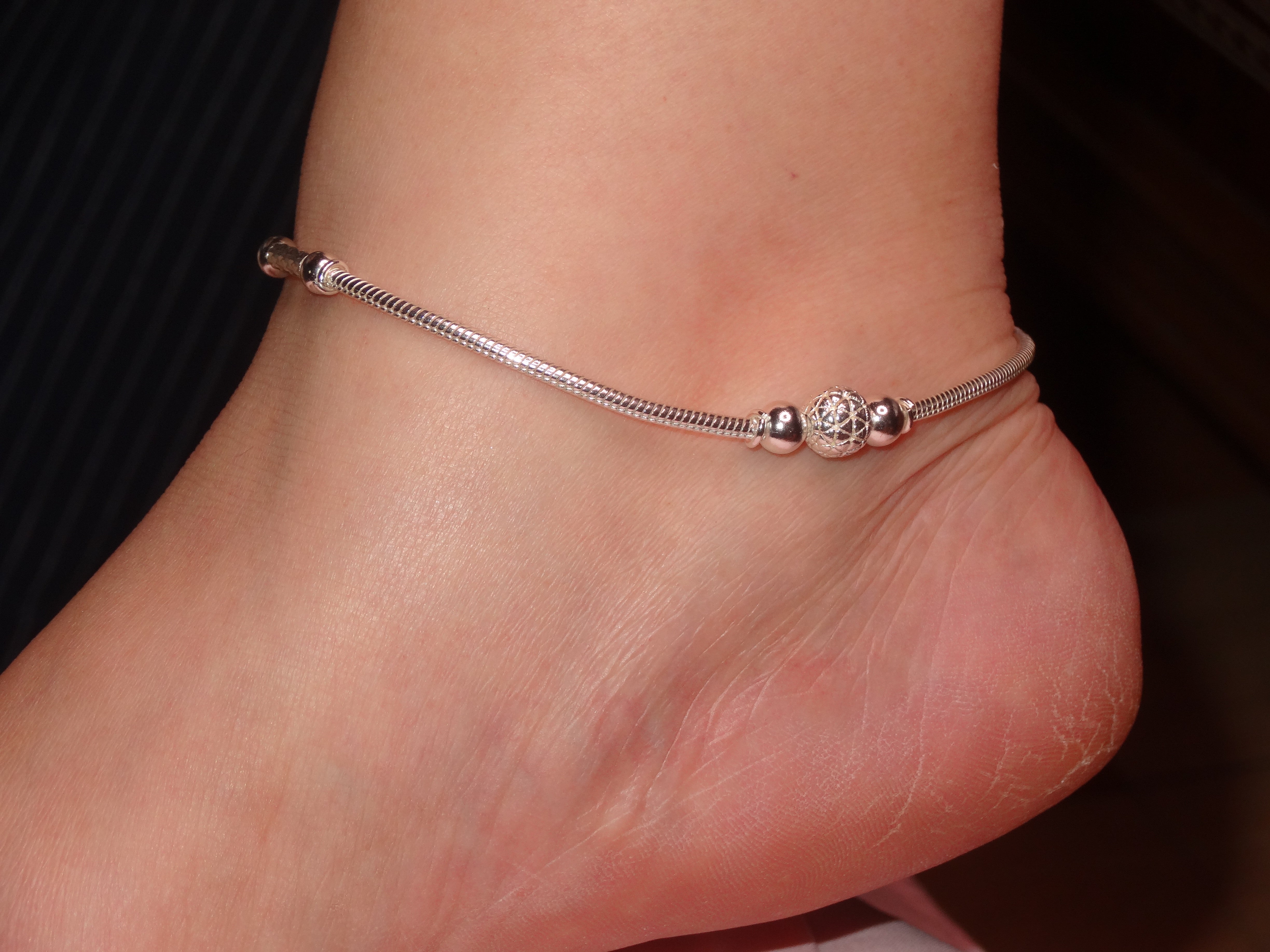 silver anklet
