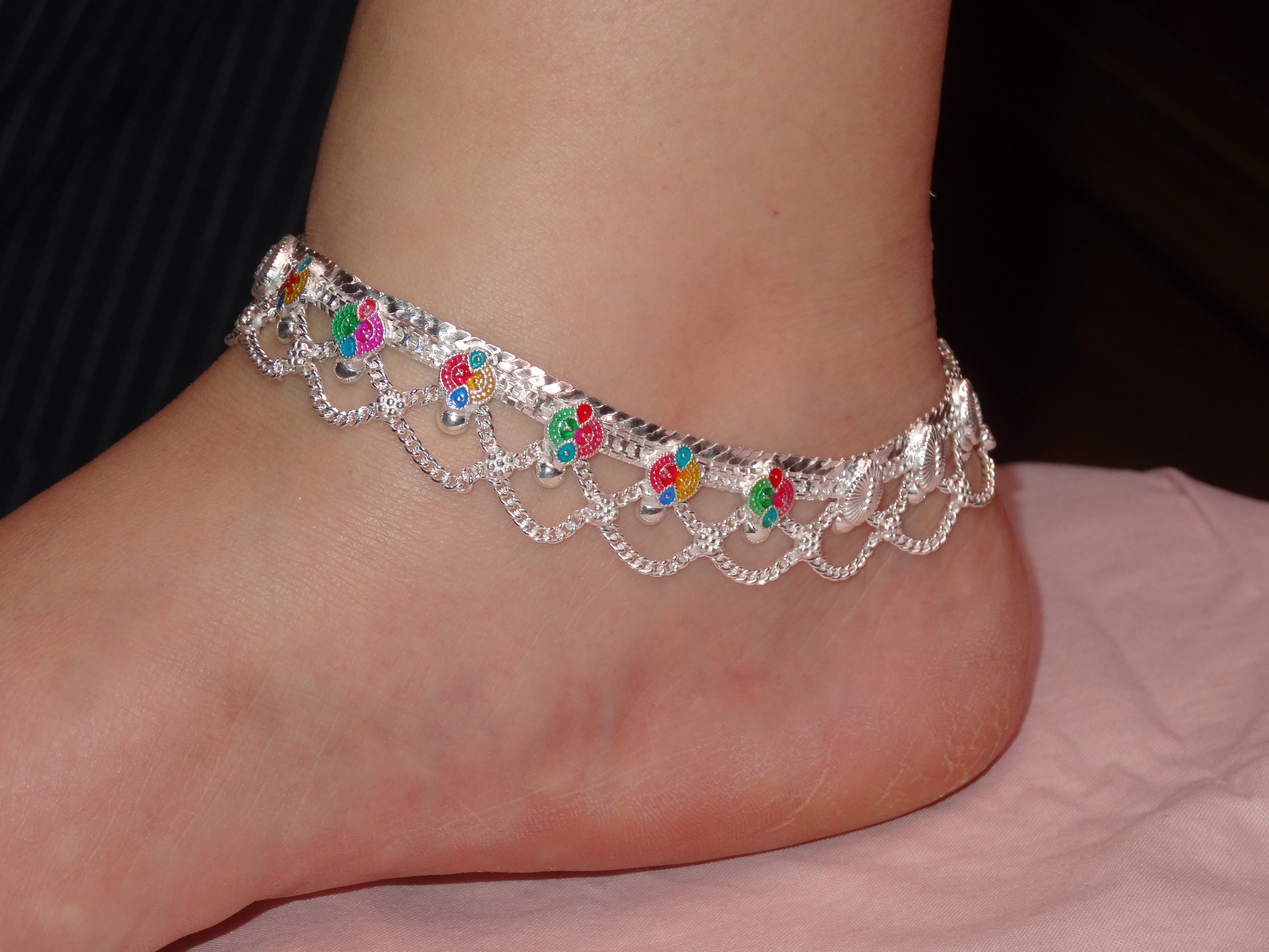 silver anklet