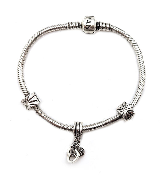 Pandora bracelet Charm bracelet Silver bracelet Jewelry gift Personalized bracelet Women's fashion accessory Signature Pandora design	Customizable bracelet
