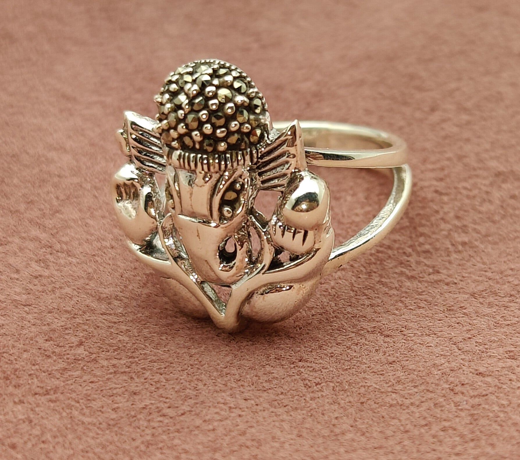 Ganesh Muga Ring (Oval) | Rings, Ring size, Silver