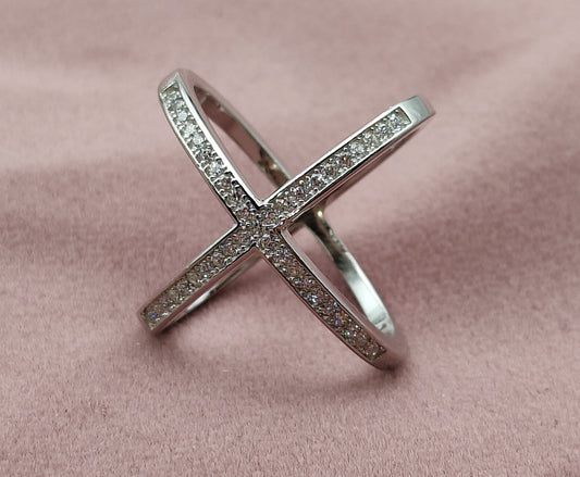 silver cross ring