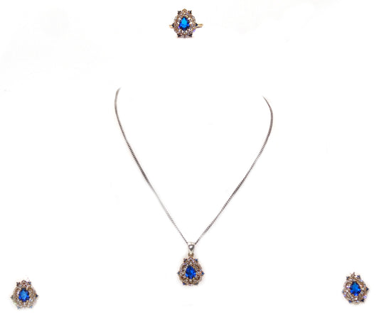 pendant set with earrings and ring