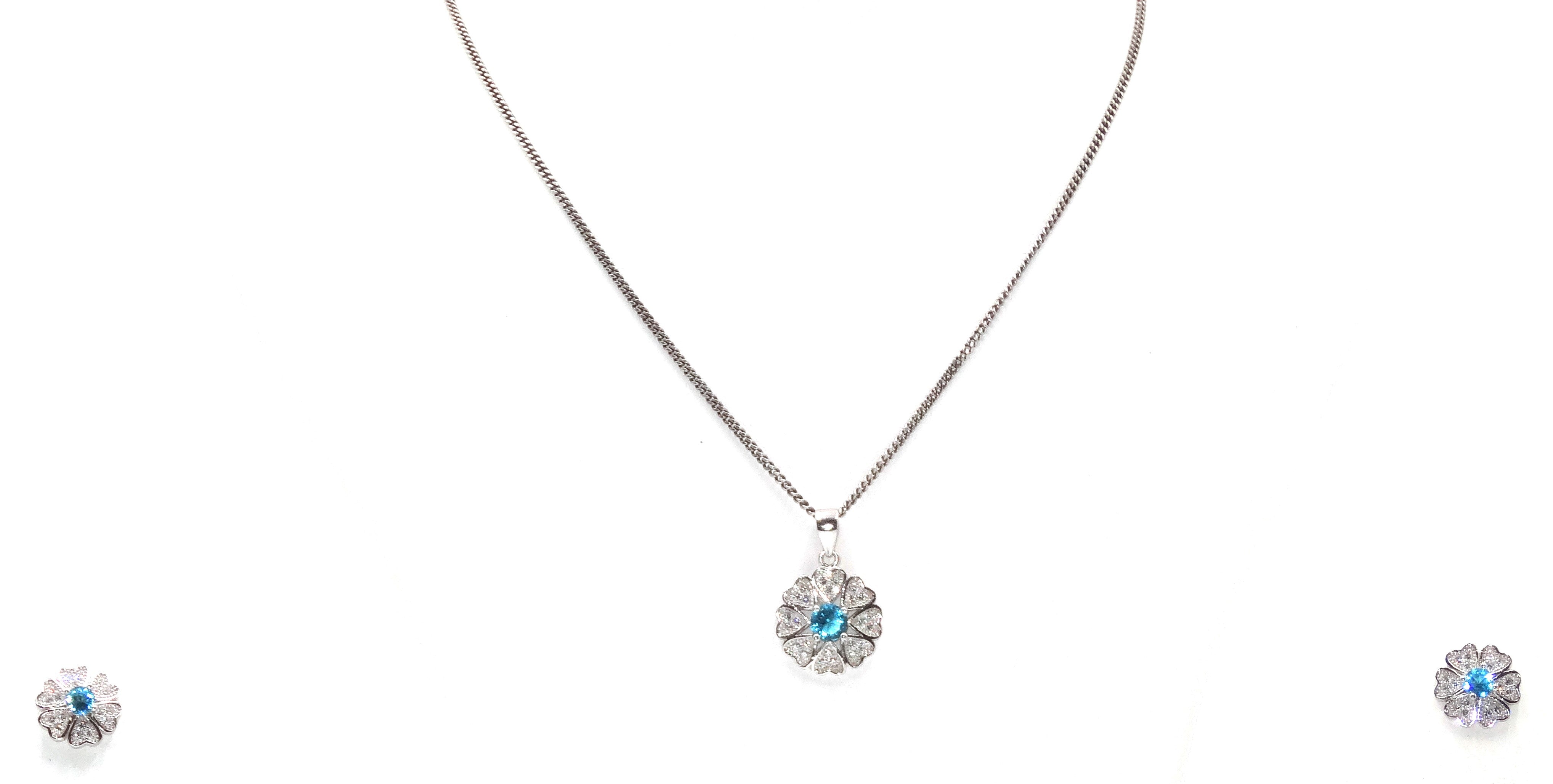 pendant set with earrings