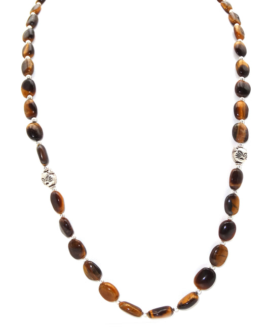 silver mala front view