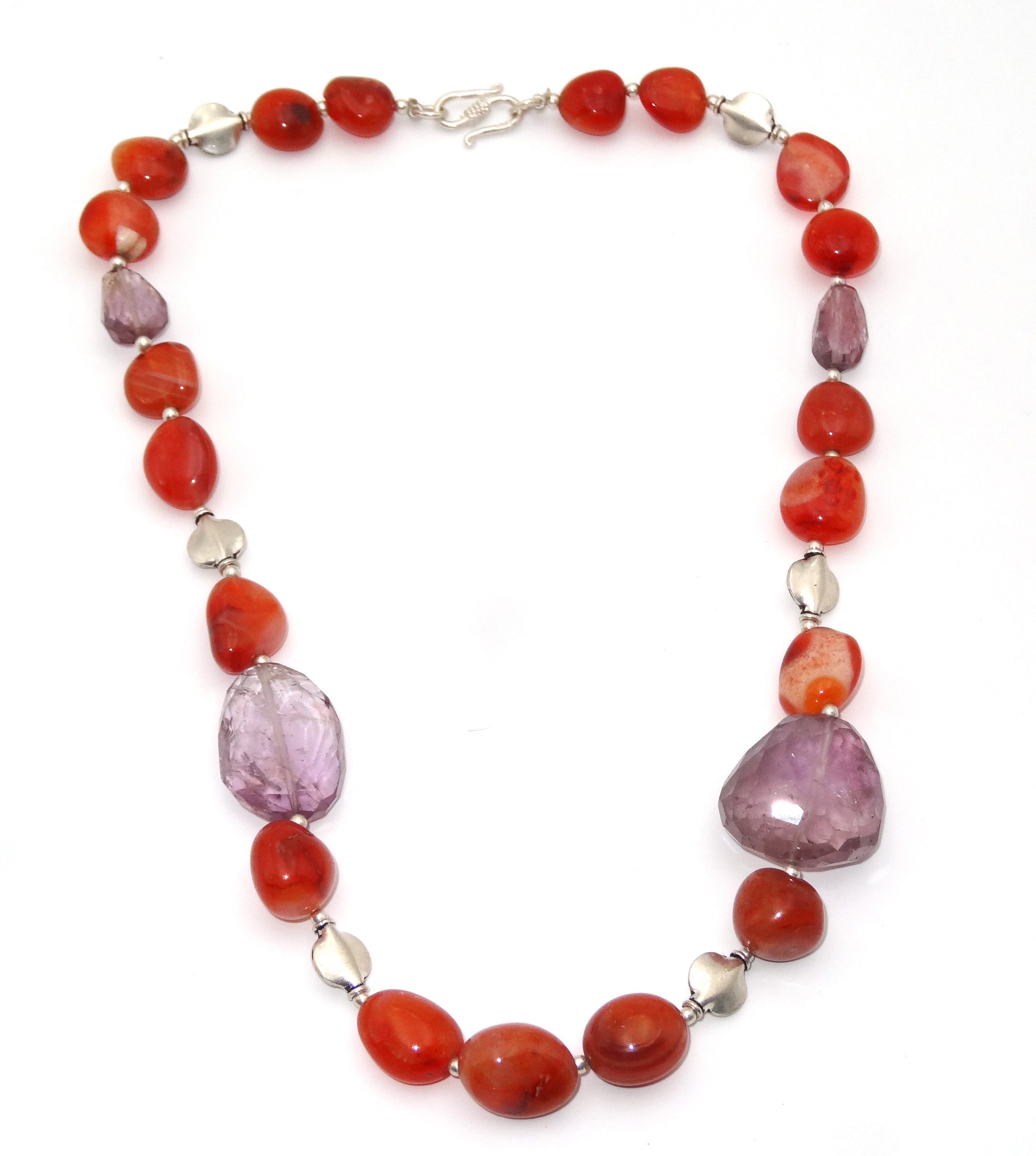 silver mala top view