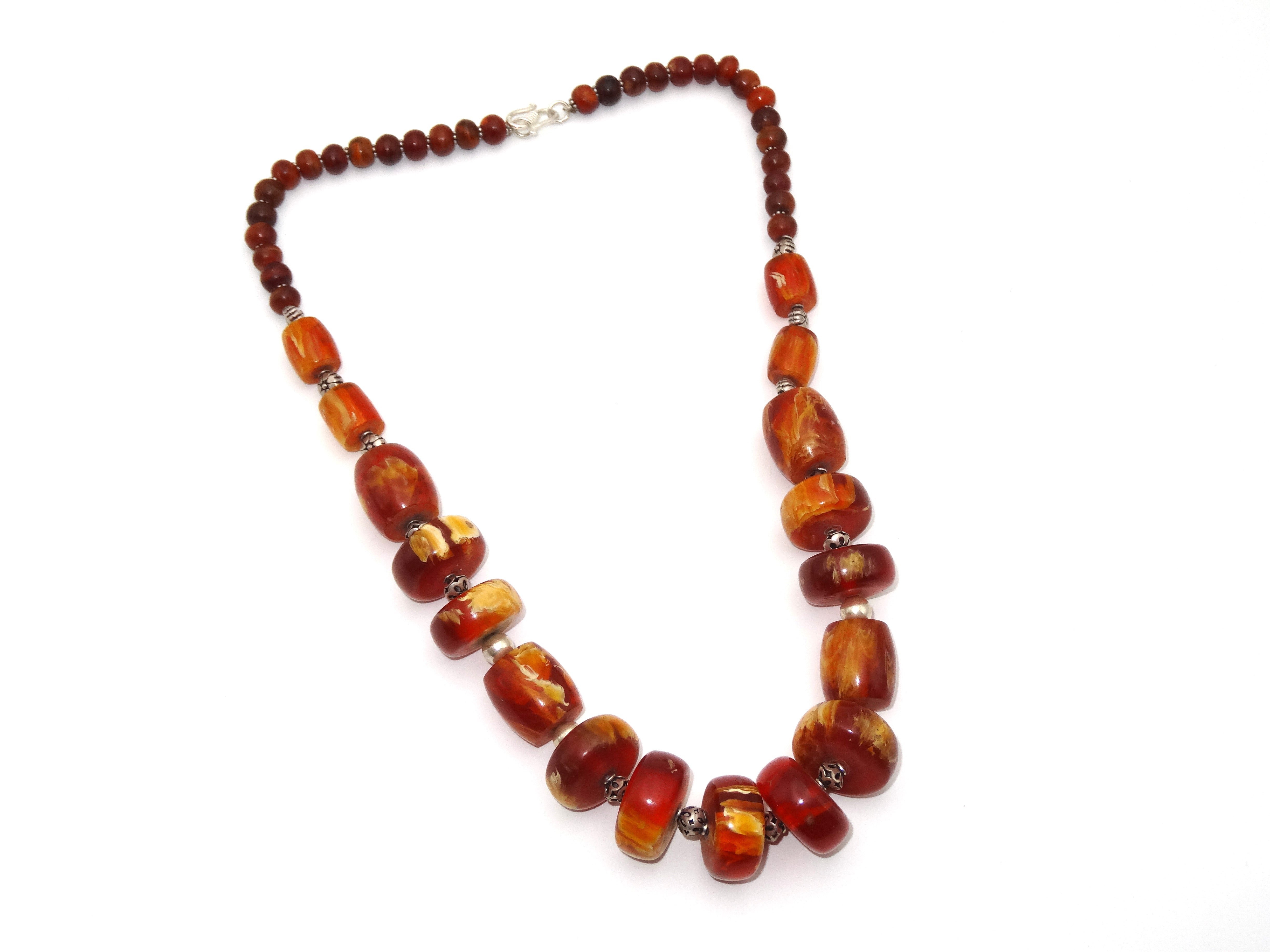 silver mala top view