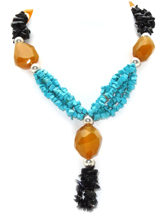 silver mala front view