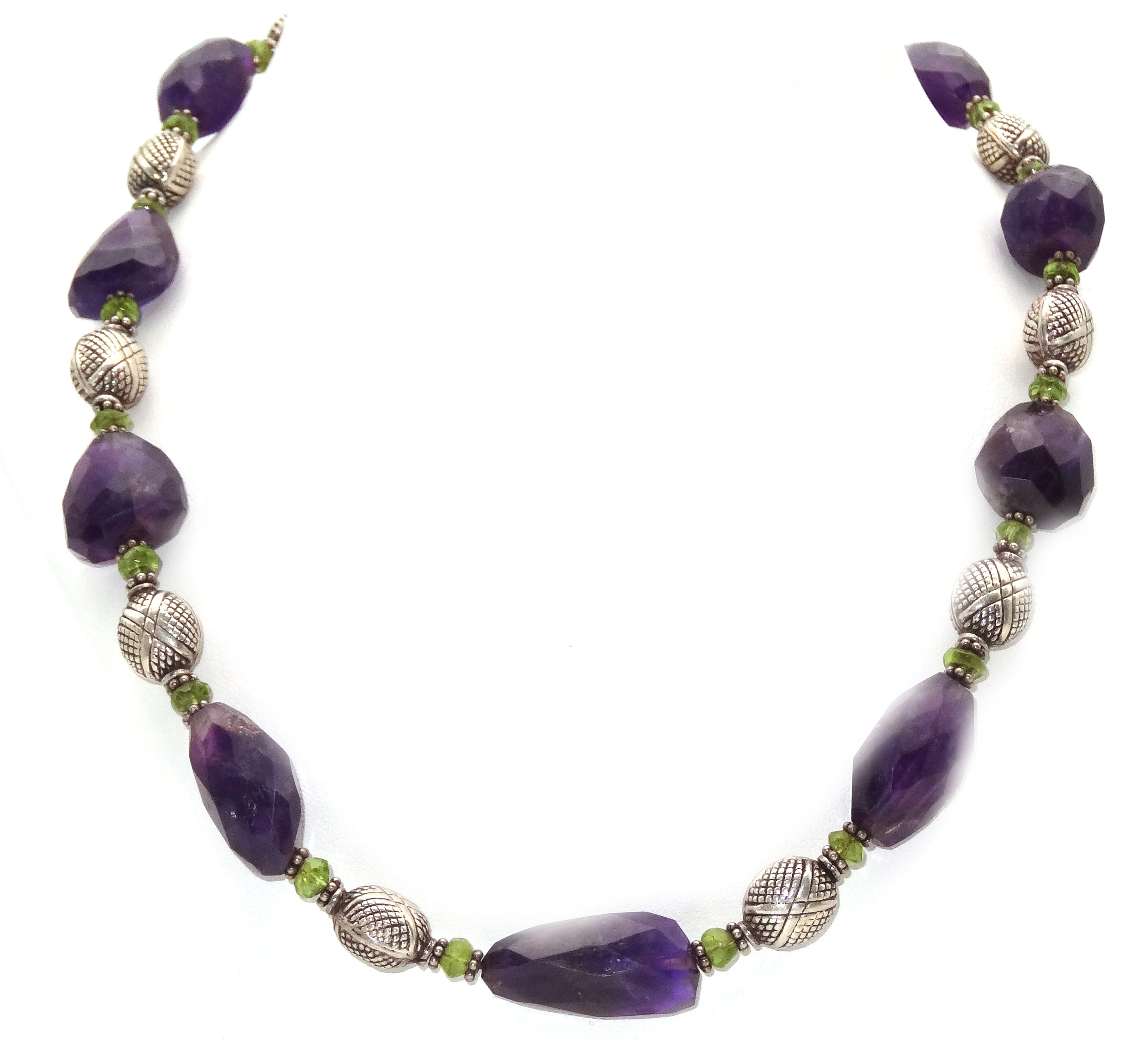 silver mala front view