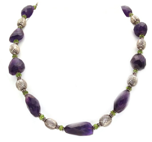 silver mala front view