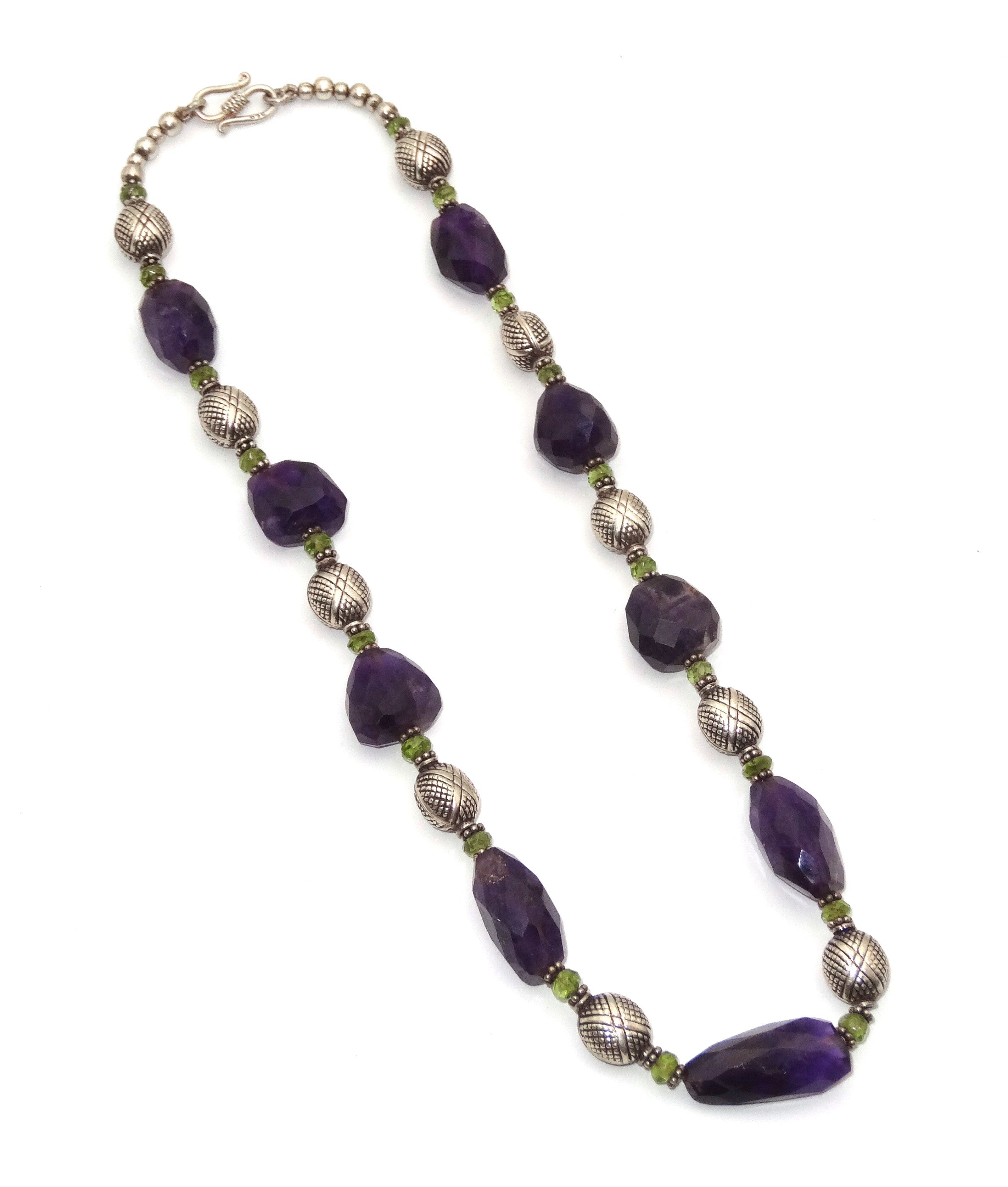 silver mala top view