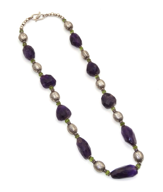 silver mala top view