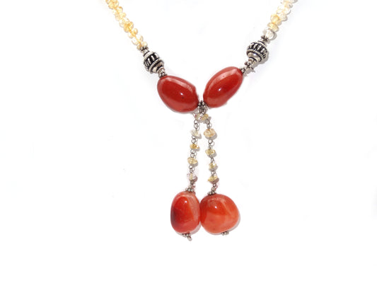 silver mala close view