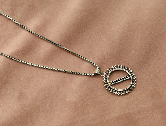 silver circle pendant