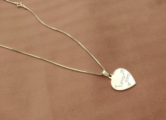 silver i love you pendant