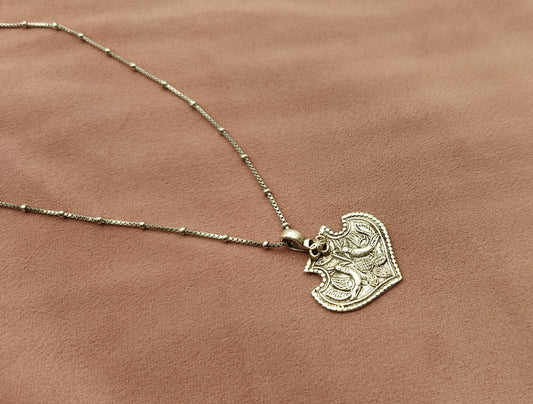silver locket pendant