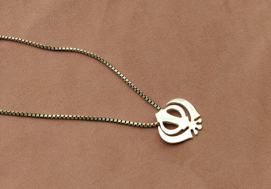 silver sikh khanda pendant