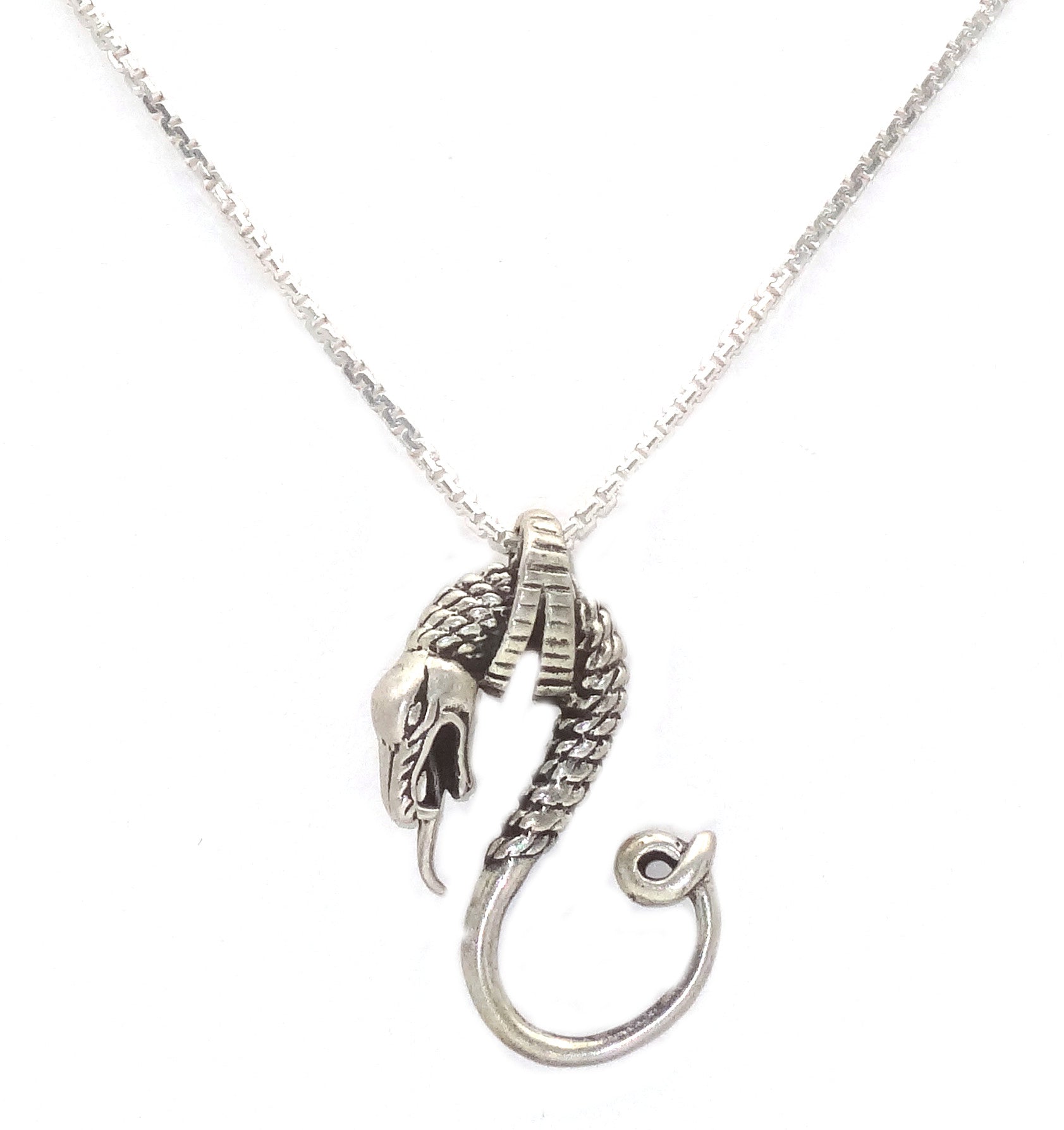 sterling silver snake pendant