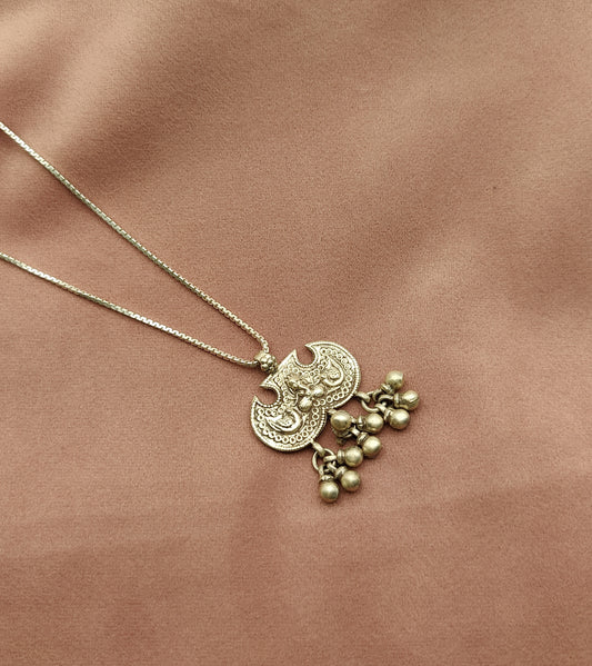 silver ghungroo pendant