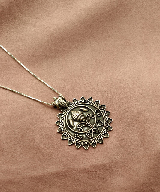 silver sun pendant